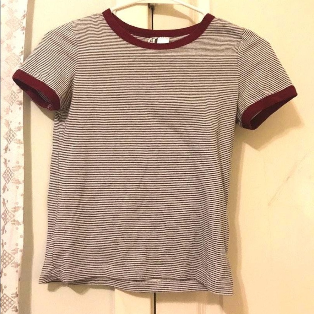 divided striped tee